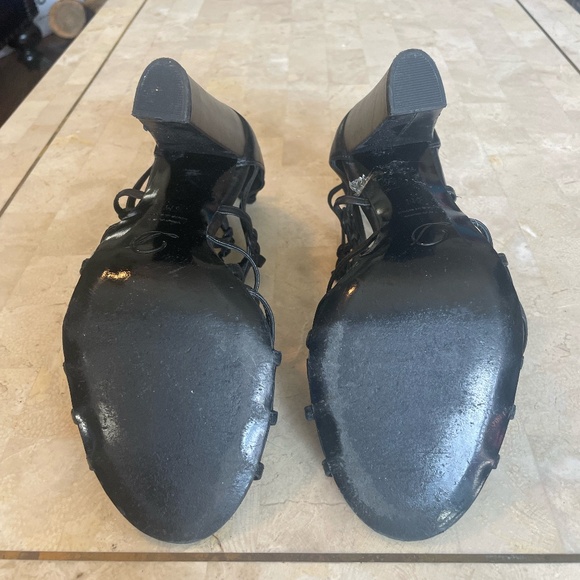 Black Delman Knotted Zip-Up Heels, Size US Women's 6 - Picture 8 of 8